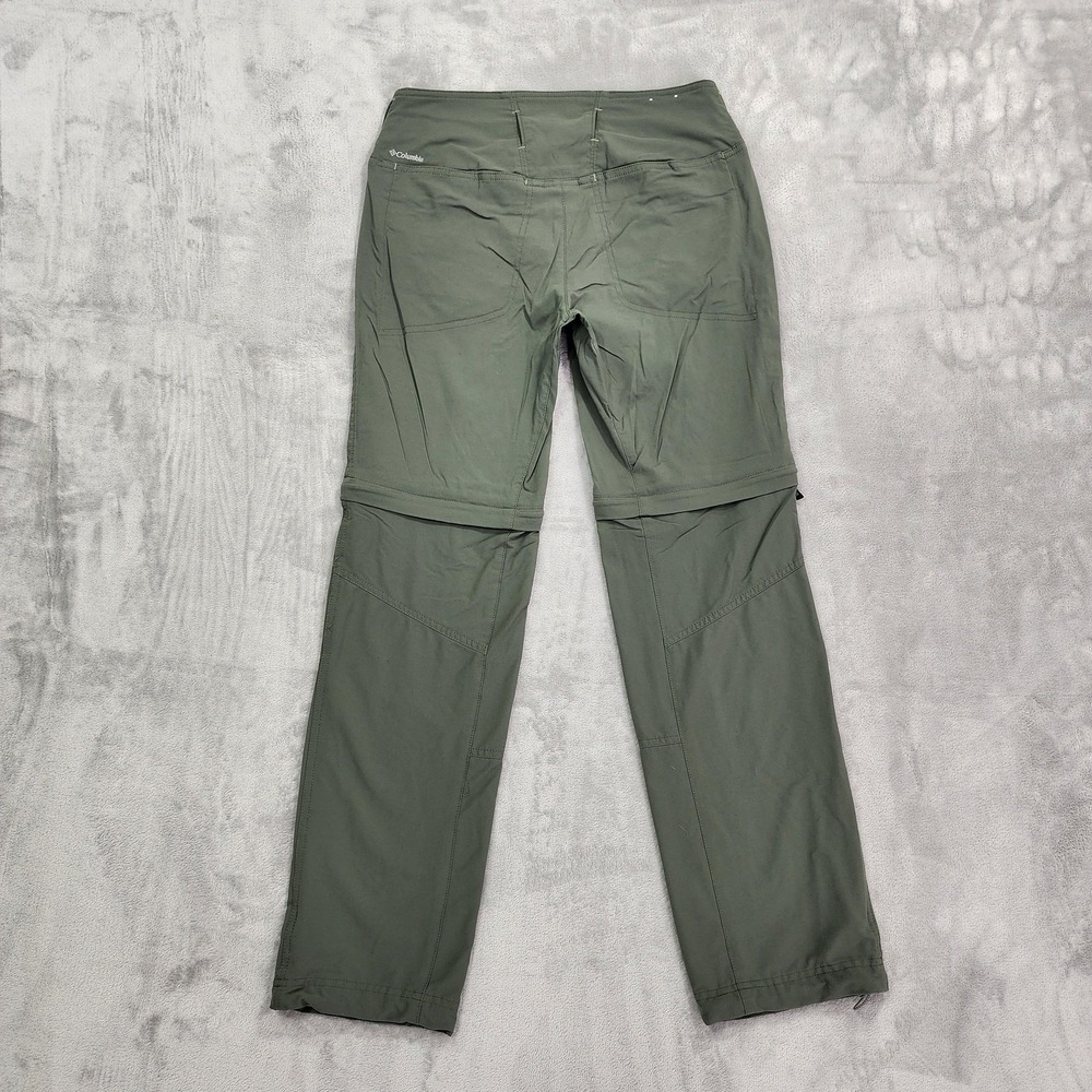 Columbia Pants Womens 6 SHORT Green Omni-Shield Convertible Cargo Hiking Stretch - Picture 2 of 13